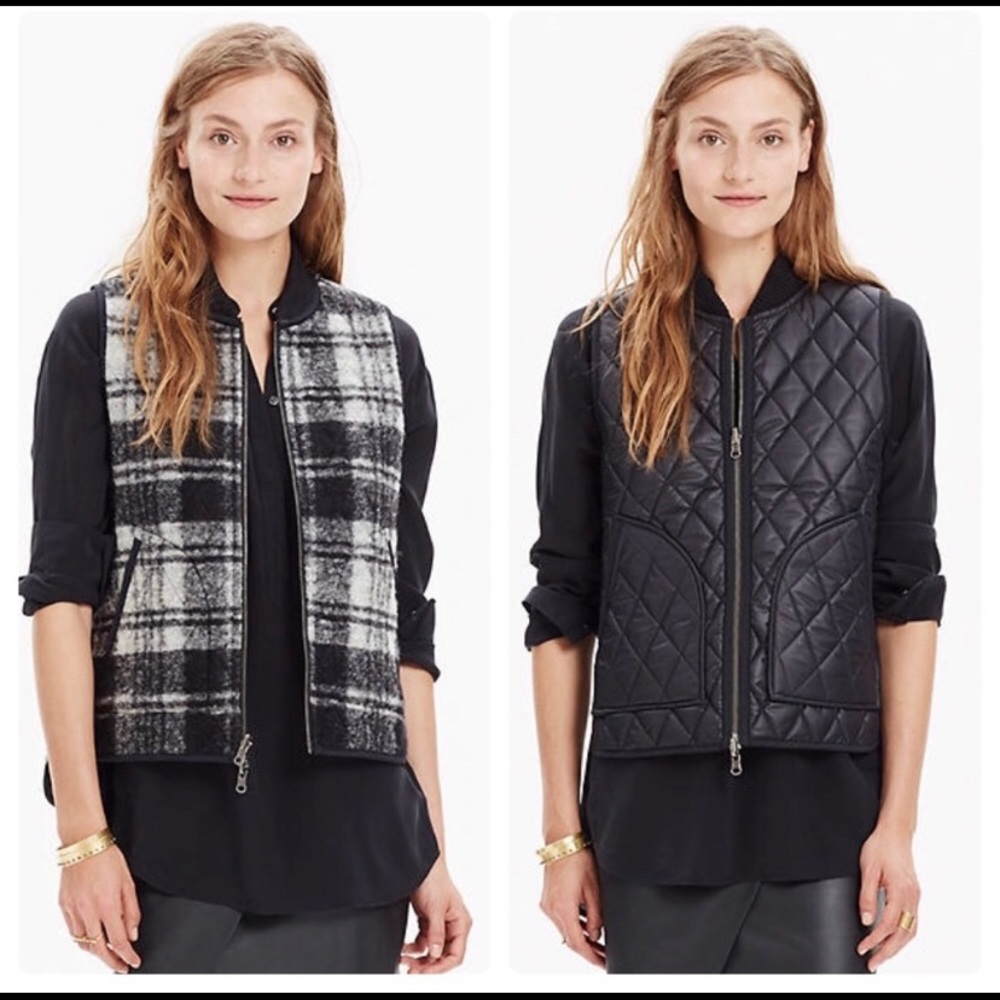 Madewell Reversible Vest in Copeland Plaid